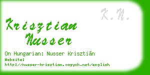 krisztian nusser business card
